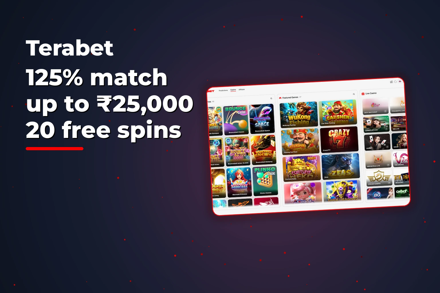 Terabet Official Site for India: Online Sports Betting and Casino